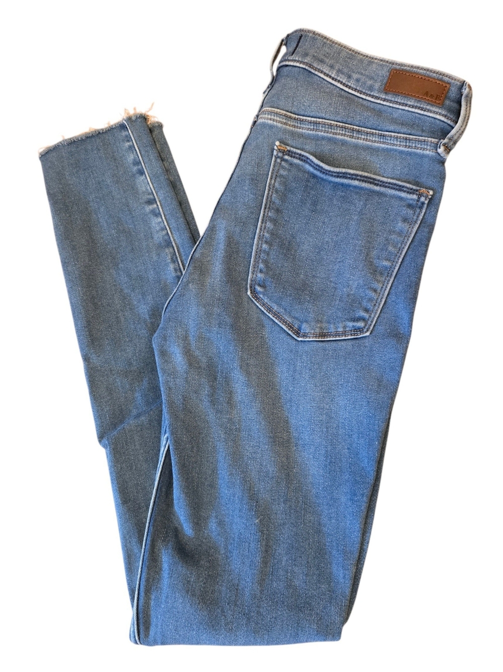 Abercrombie & Fitch Distressed Jeggings - Medium Wash High Rise Jeans Size 28